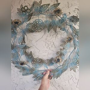 Elegant Blue Metal  Wreath